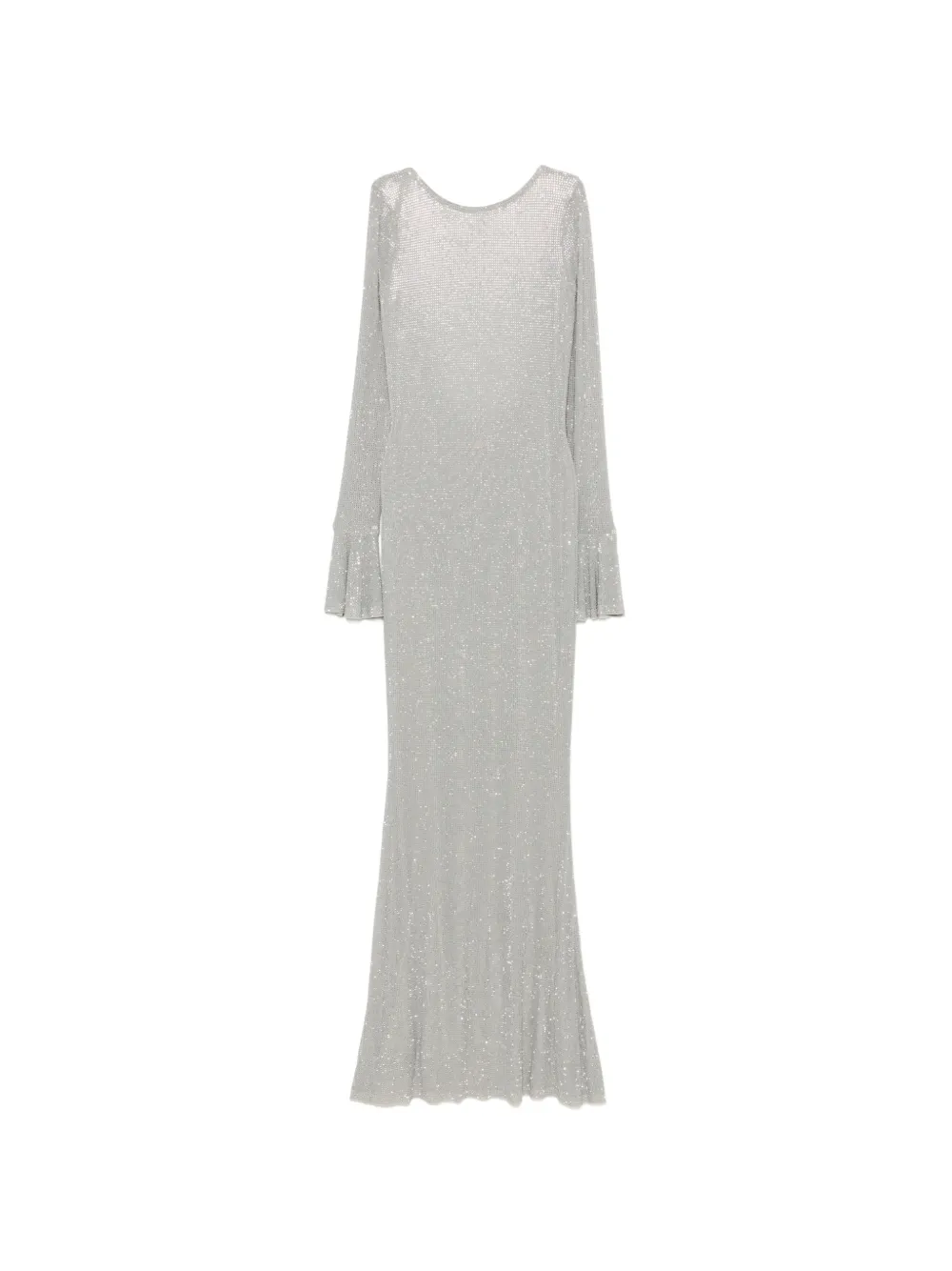 TWENTY FOURHAITCH sequin-embellished bell-sleeve maxi dress