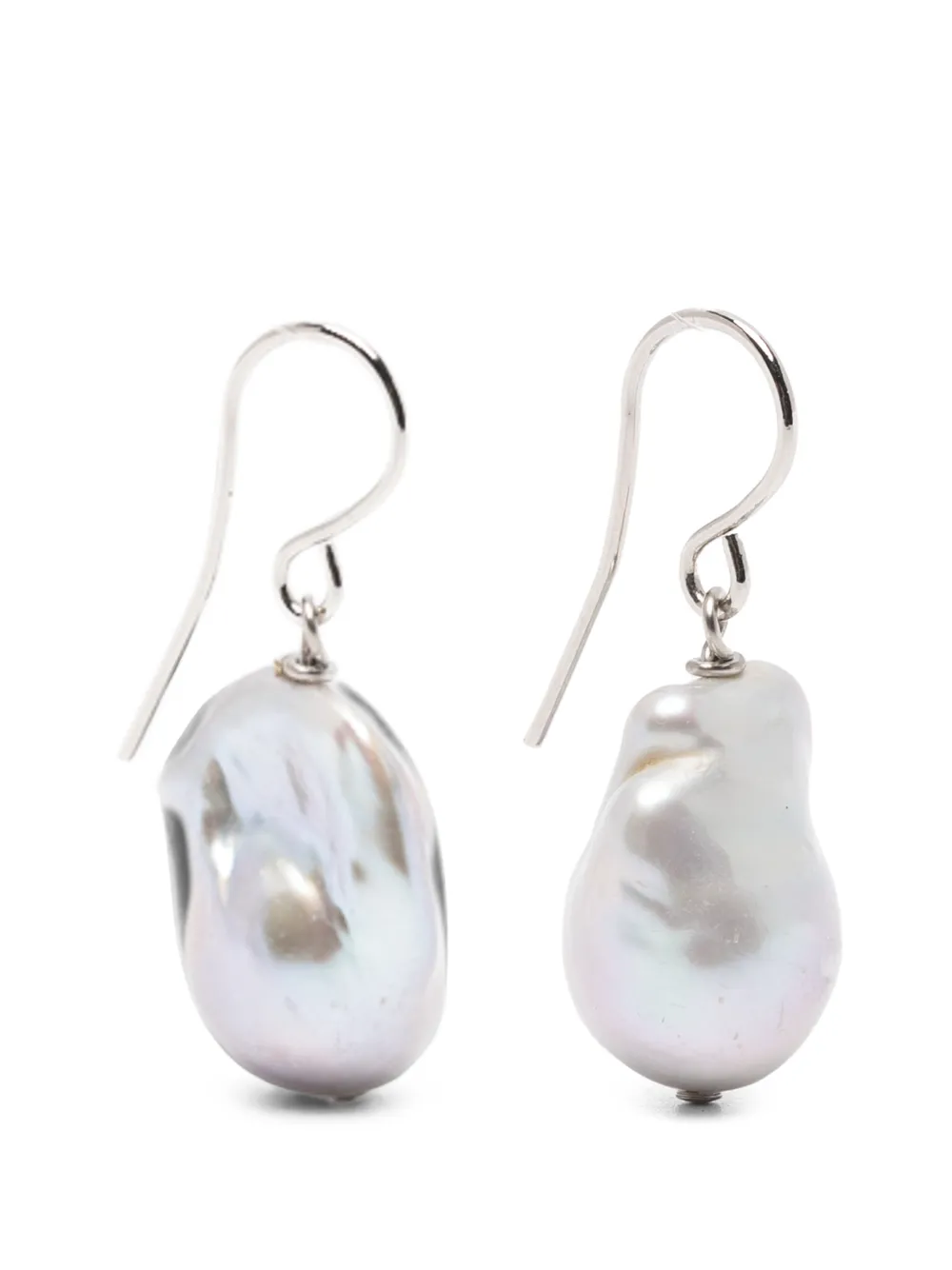Jil Sander grainy pearl earrings - Argento