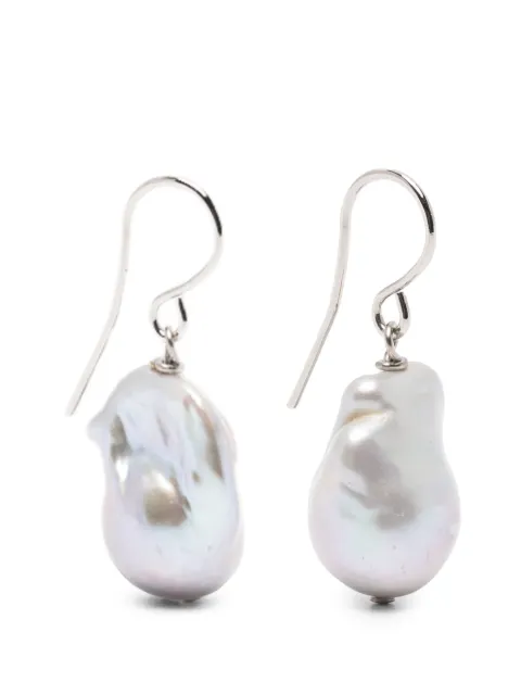Jil Sander grainy pearl earrings