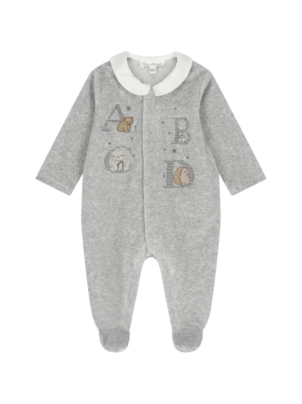 Tartine Et Chocolat Pyjama met Peter Pan kraag en borduurwerk Grijs