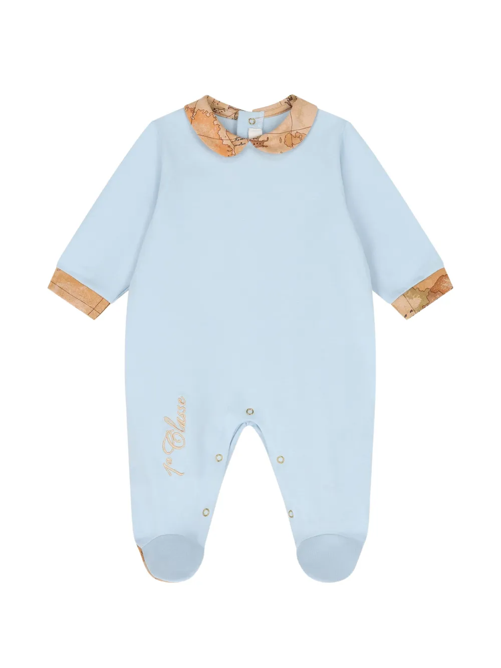 Alviero Martini Kids Drie rompers met kaartprint Blauw