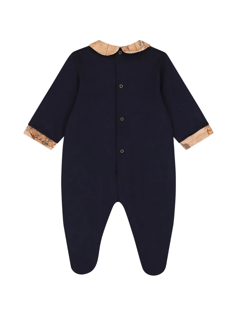 Alviero Martini Kids Drie rompers met kaartprint Blauw