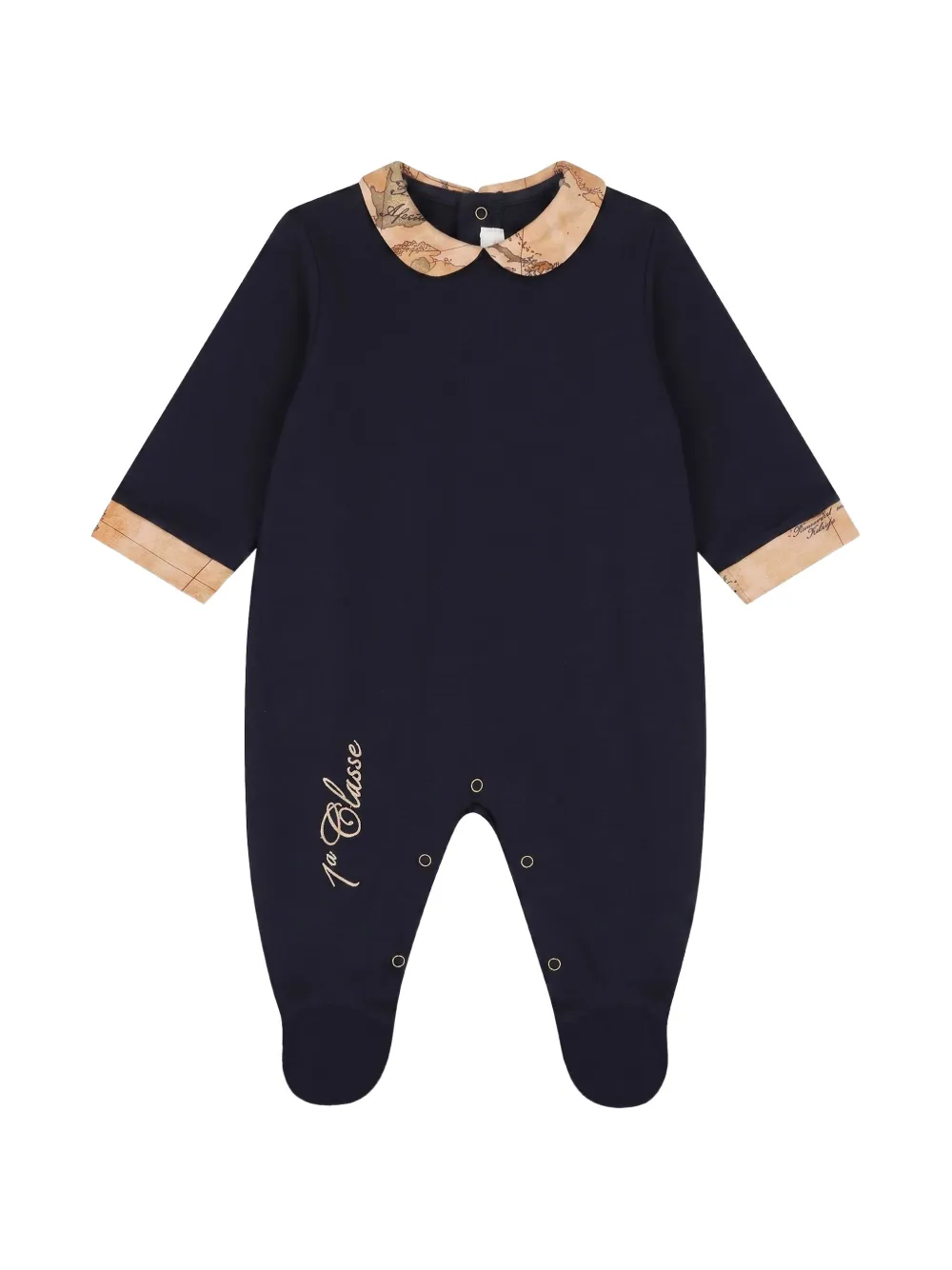 Alviero Martini Kids Drie rompers met kaartprint Blauw