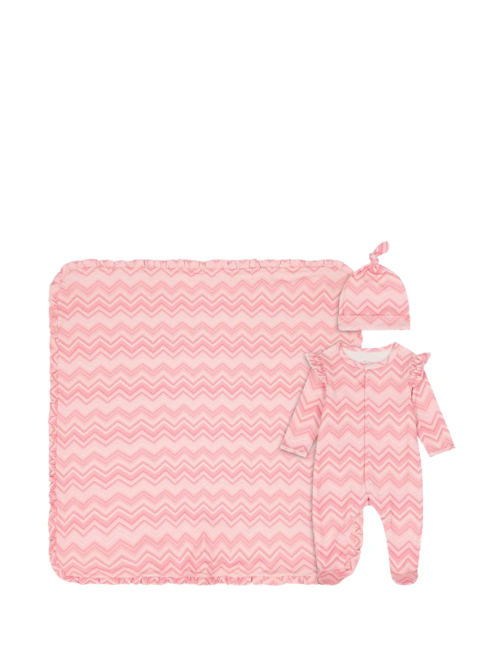 My Little Pie zigzag-print babygrow set (set of three) - Rosa