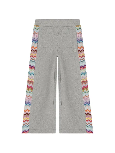 Missoni Kids 지그재그 니트 사이드 스트라이프 팬츠
