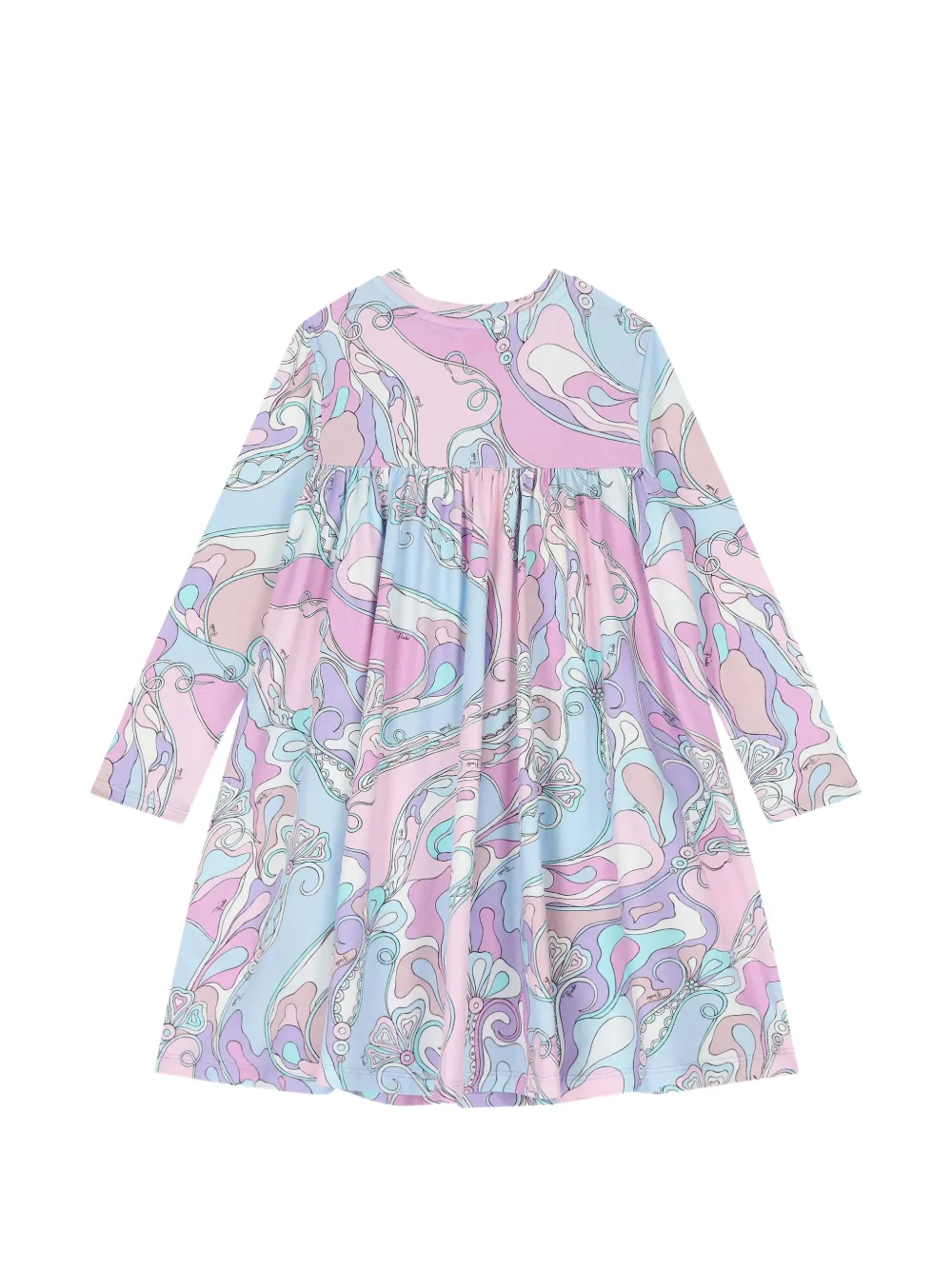 PUCCI Junior Flared jurk met Vivara-print Roze