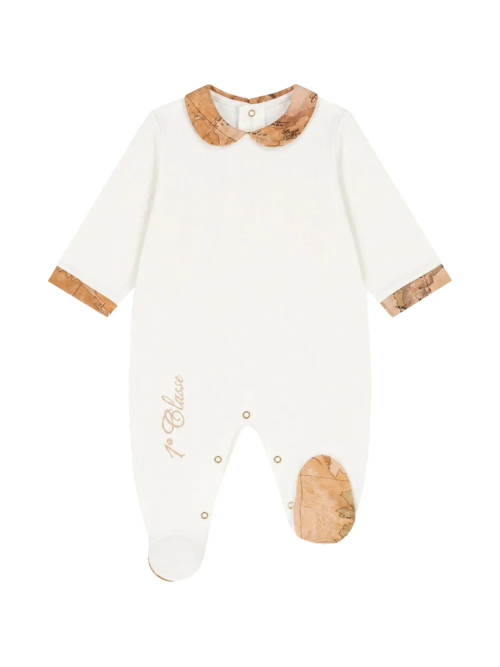Alviero Martini Kids Drie rompers met kaartprint Wit