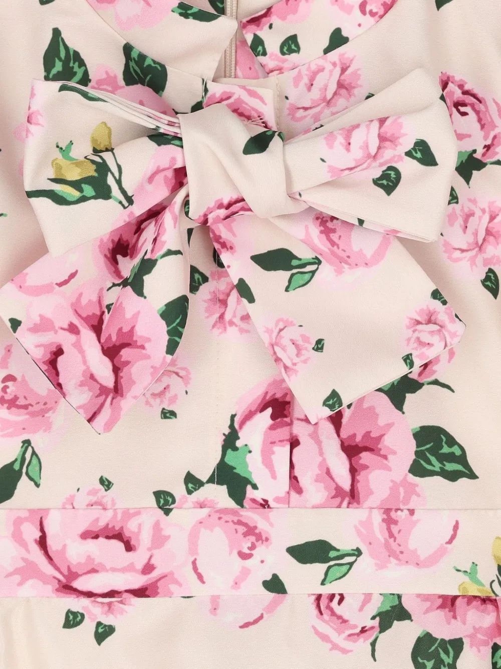 MAMA LUMA KIDS Jurk met bloemenprint en strikdetail Beige