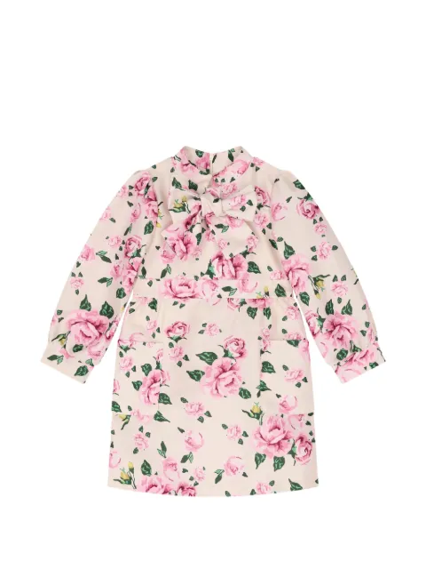 MAMA LUMA KIDS floral-print bow-detail dress