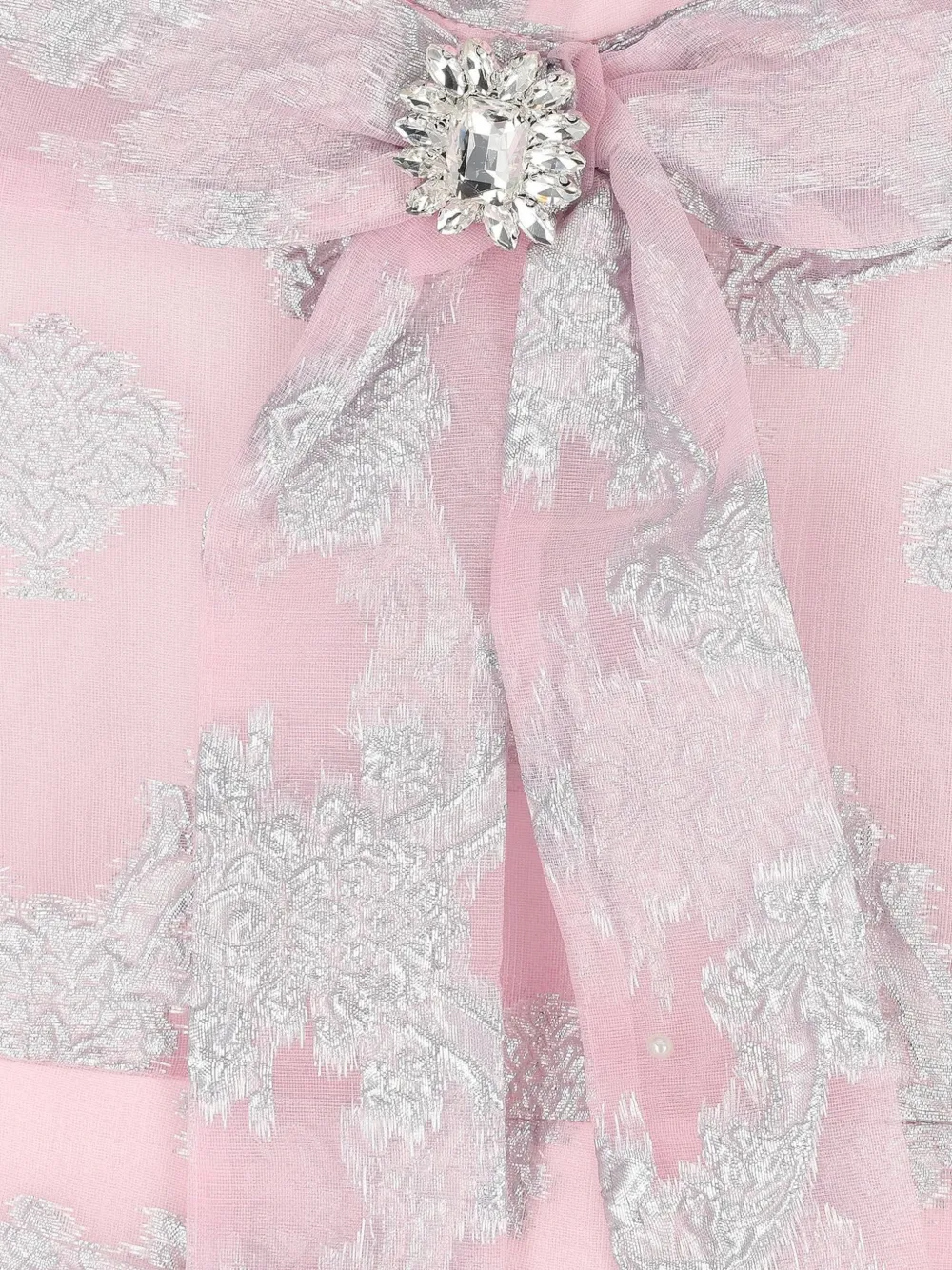 MAMA LUMA KIDS Jurk met brokaat-patroon en strikdetail Roze