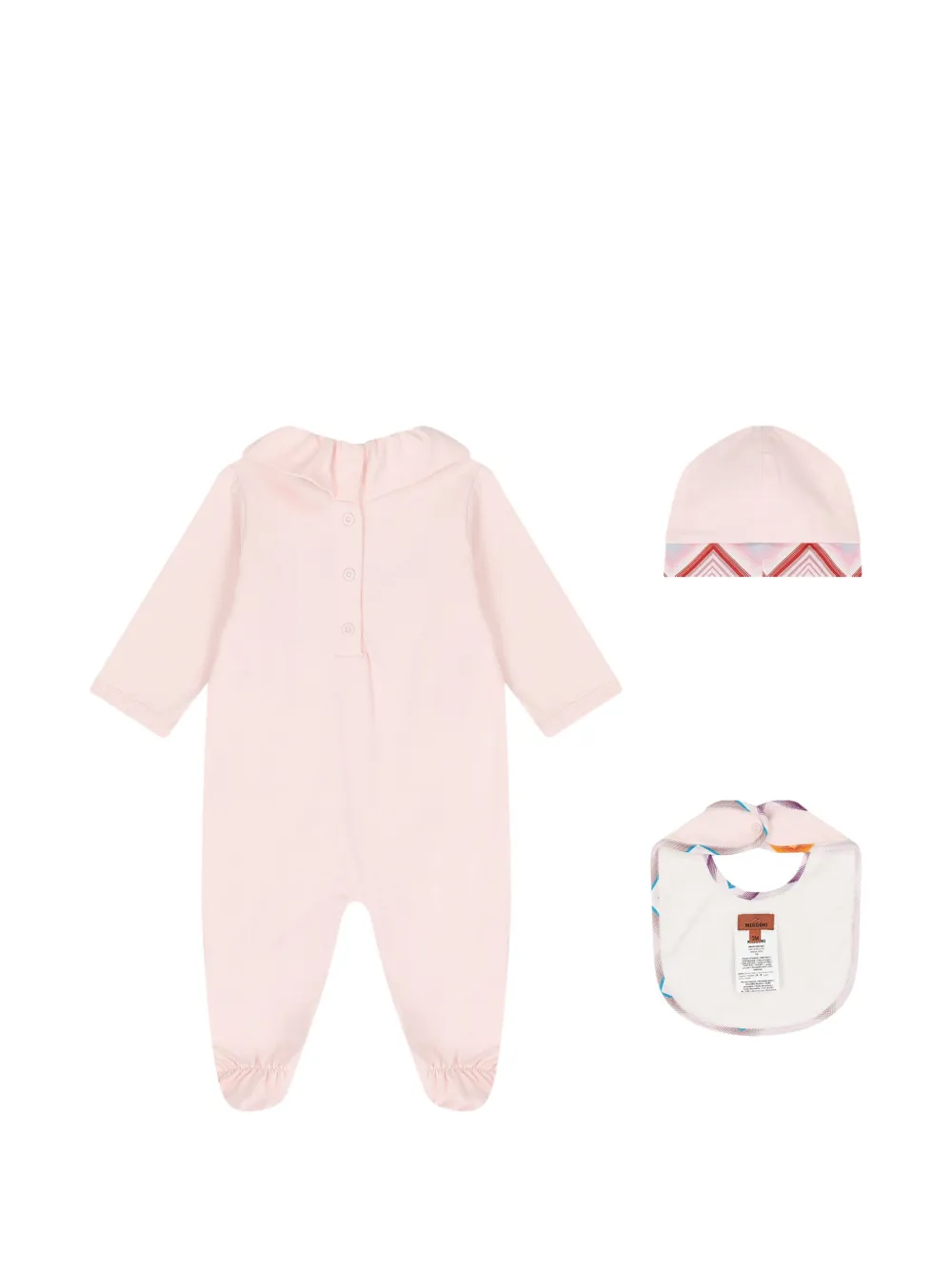 Missoni Kids Romperset met zigzag-print Roze