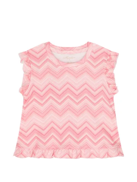 My Little Pie zigzag-print ruffled pajamas