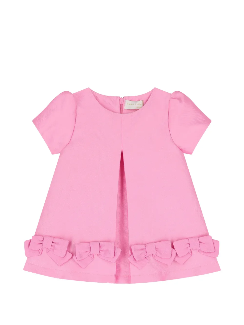 MAMA LUMA KIDS Abito plissettato con decorazione a fiocco - Rosa