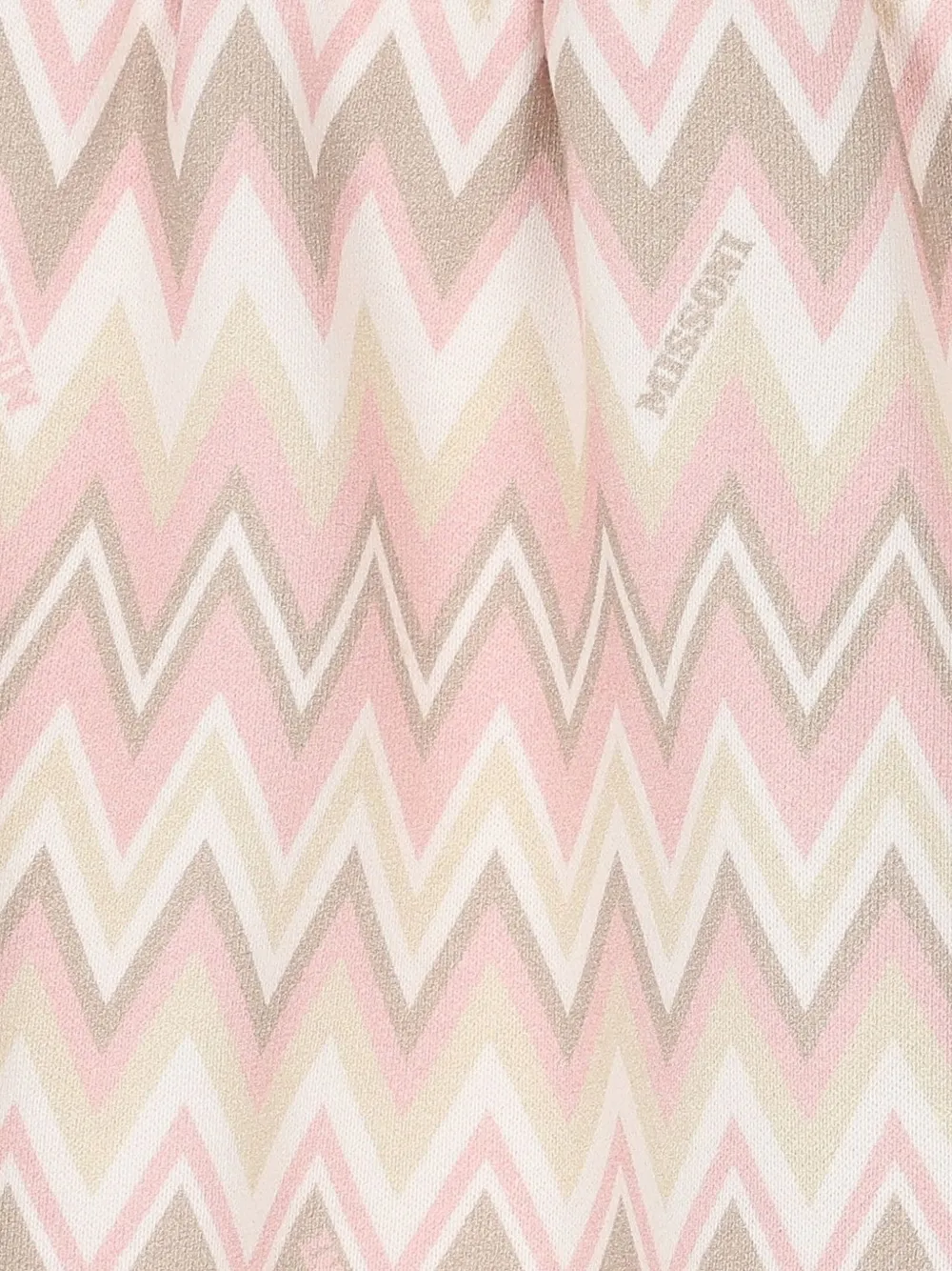 Missoni Kids Rok met zigzag-print en elastische taille Beige