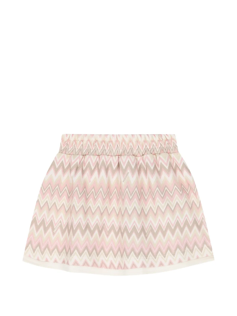 Missoni Kids Rok met zigzag-print en elastische taille Beige