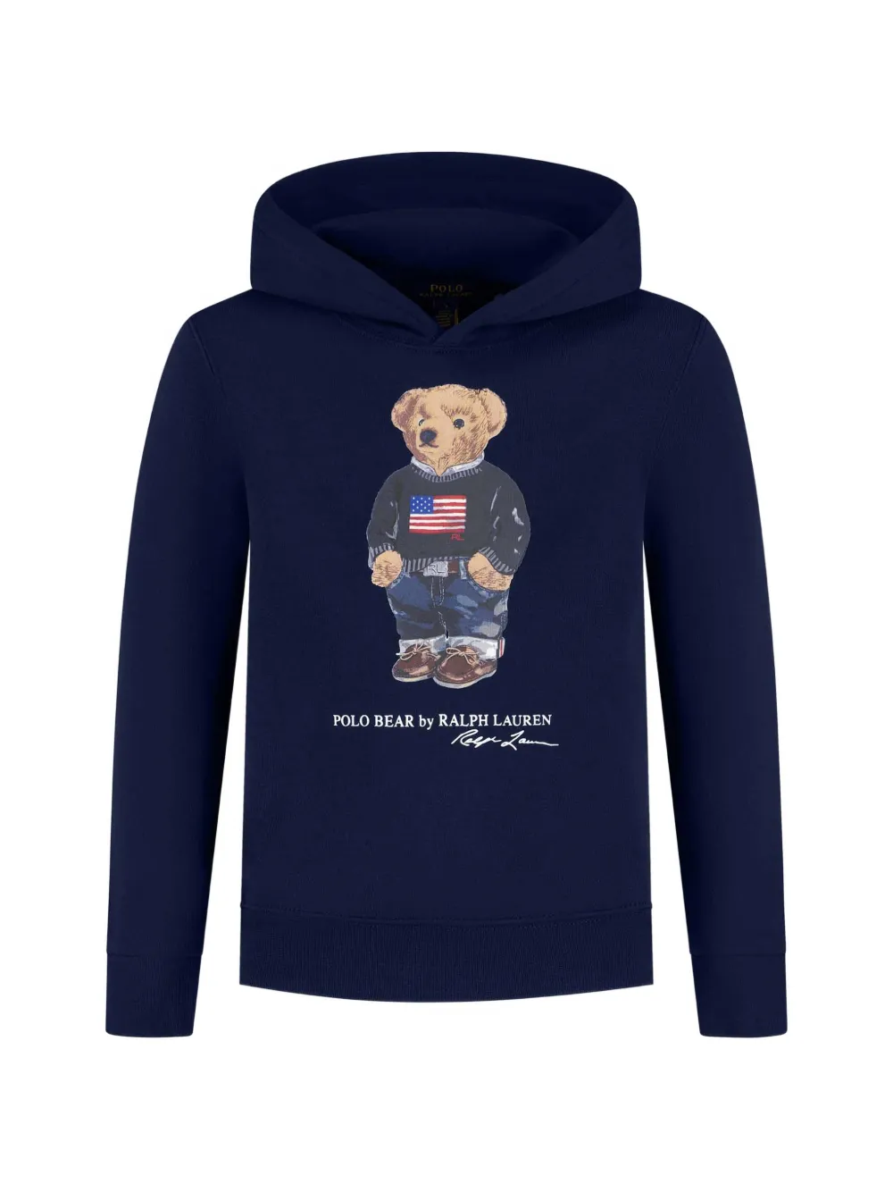 POLO RALPH LAUREN KIDS Polo Bear fleece hoodie - Blu