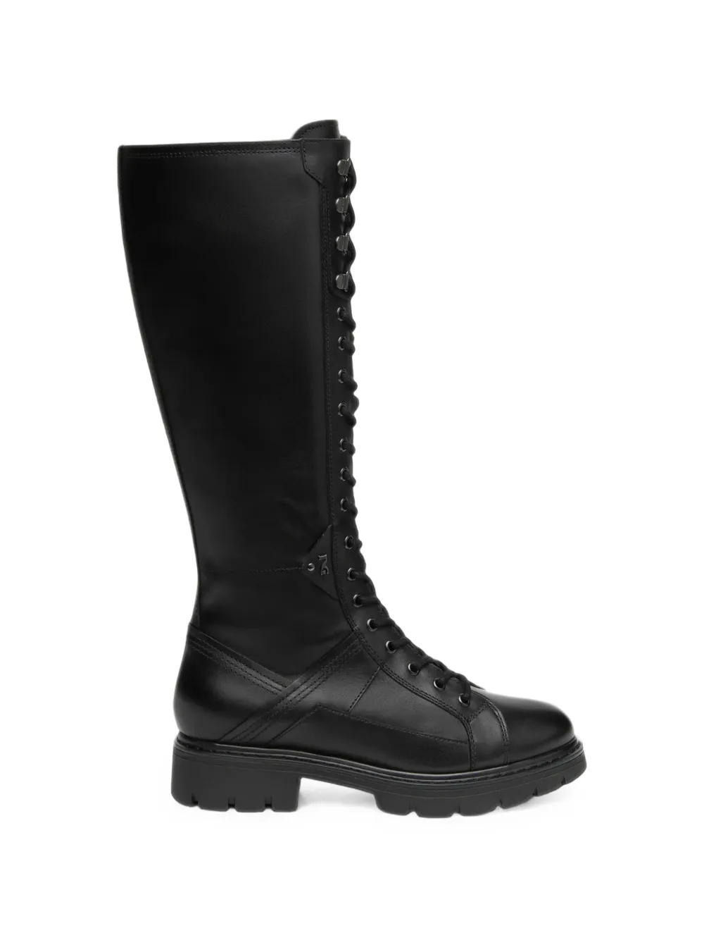 Nero Giardini Lace-up Knee-high Boots In Black