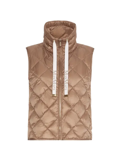 Max Mara Diamond-patterned quilted gilet