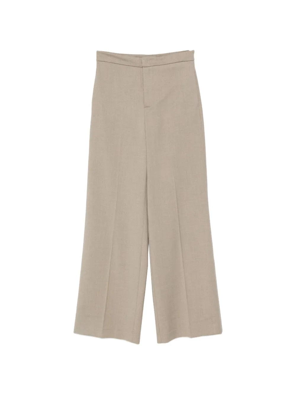 TWINSET pressed-crease wide-leg trousers - Nude