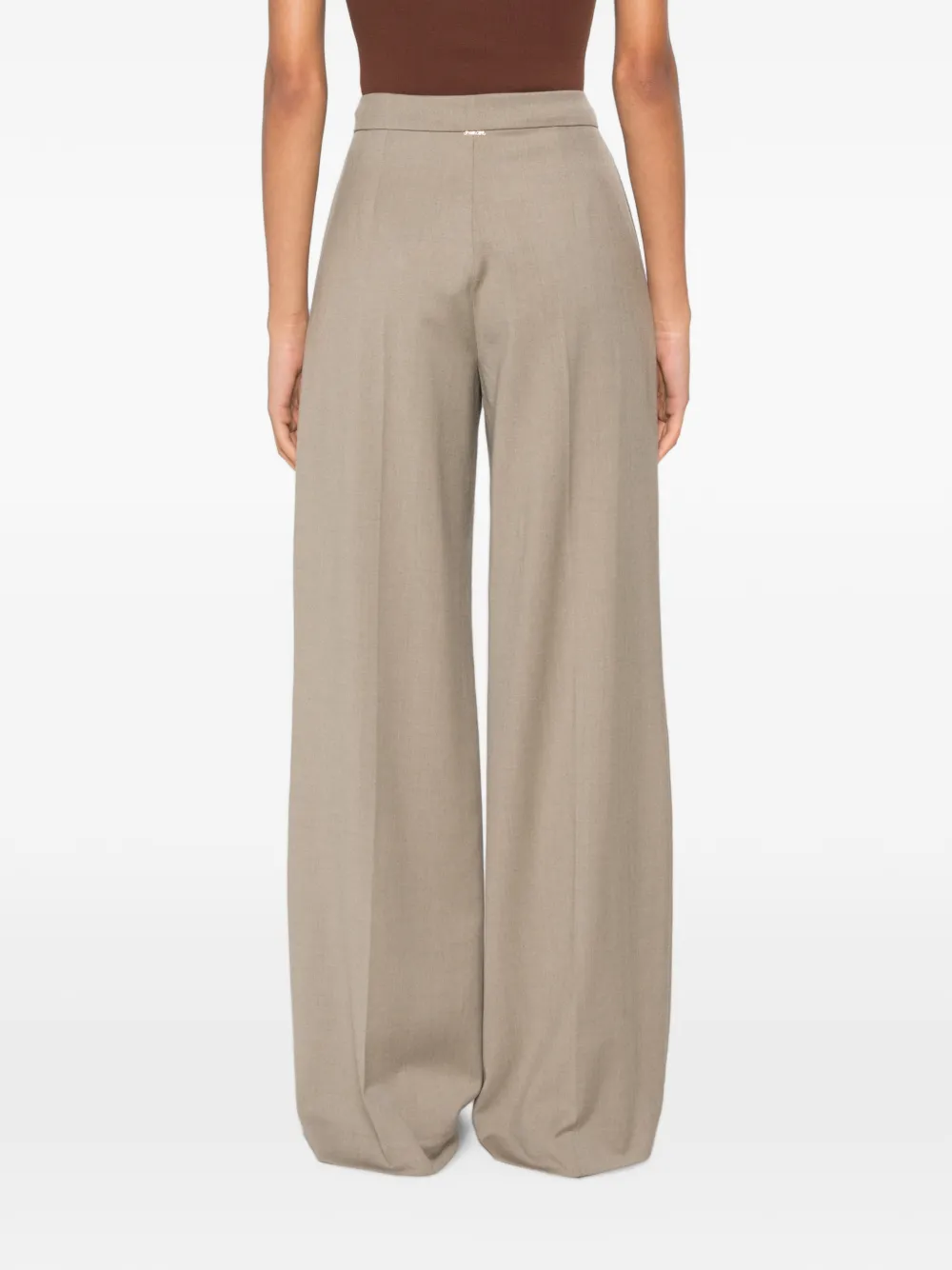 TWINSET Broek met wijde pijpen Beige