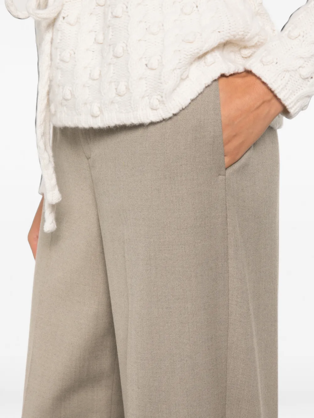 TWINSET Broek met wijde pijpen Beige