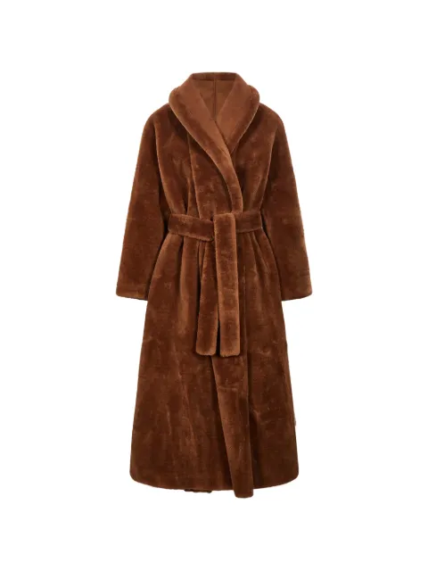 THELAURENT belted faux-fur coat