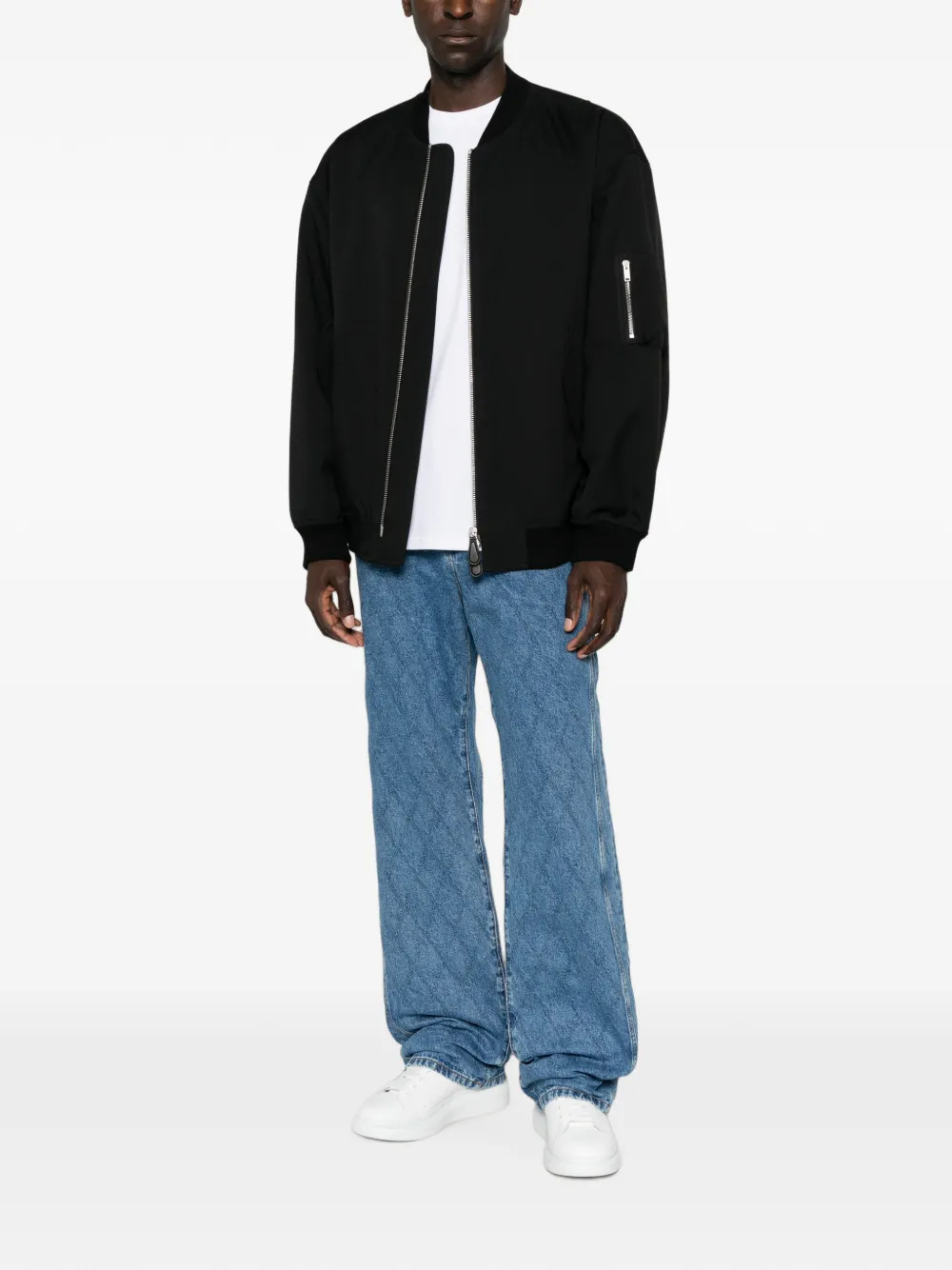 Balmain Gewatteerde straight jeans Blauw