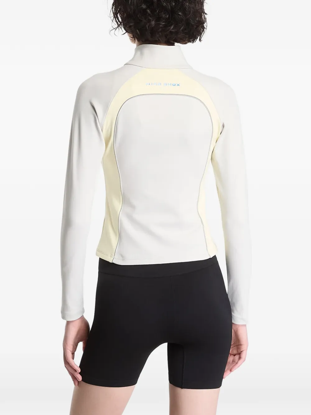 Nike panelled zip-up track jacket Beige