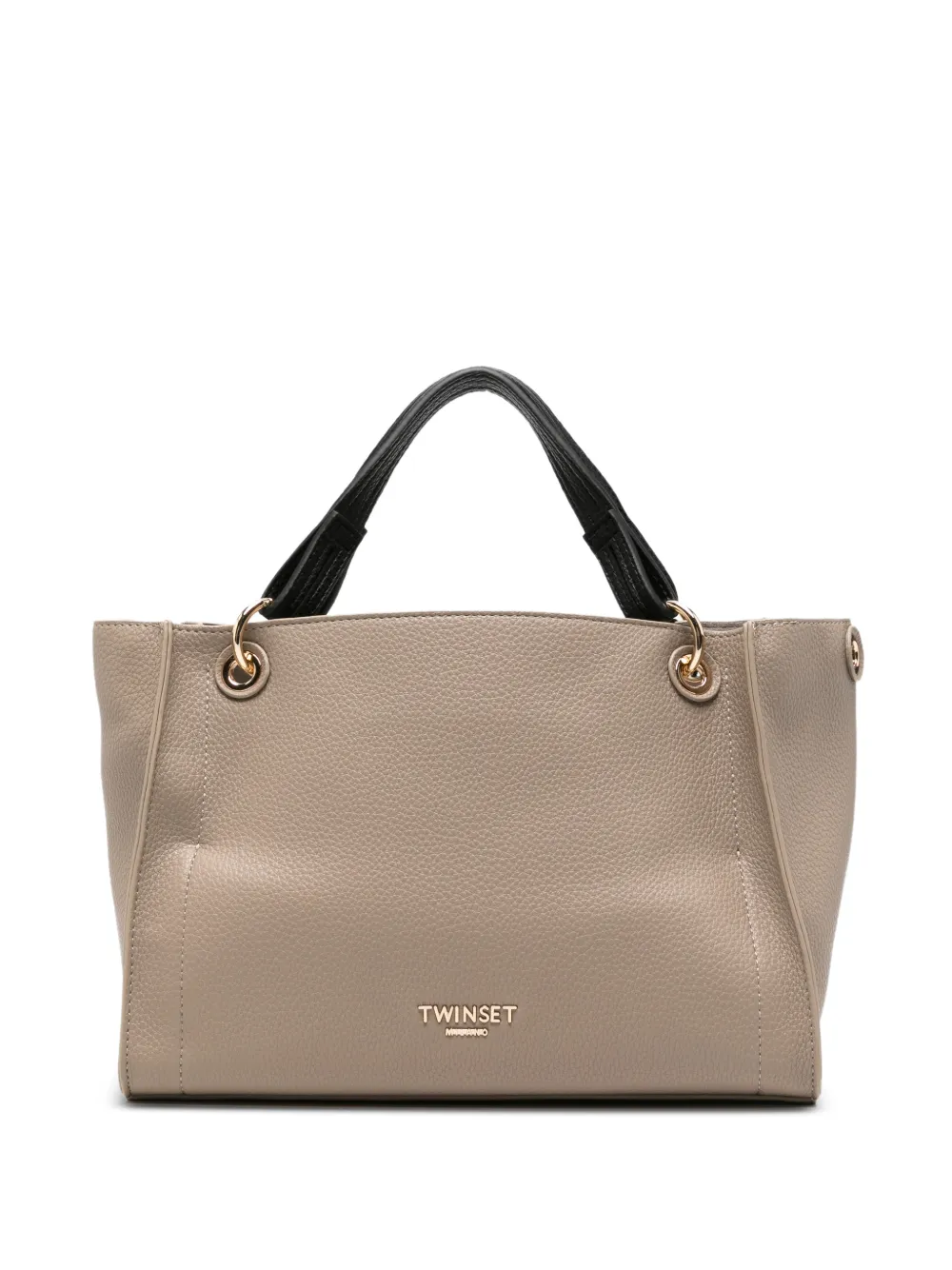 TWINSET grained-effect logo-plaque tote bag · OS
