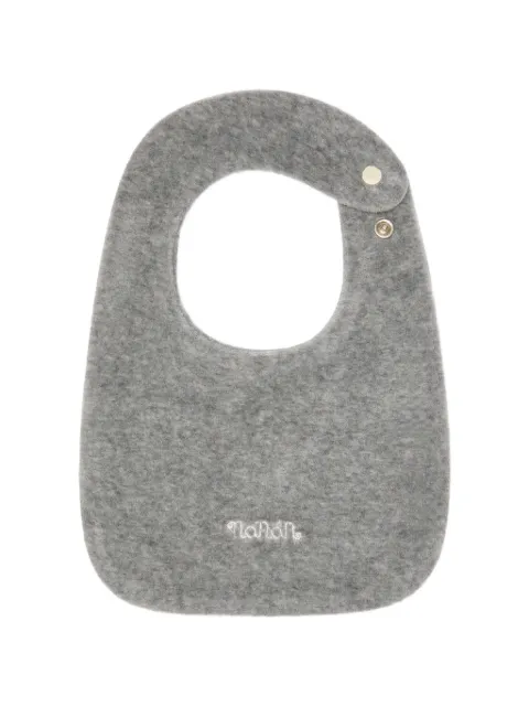 NANAN logo-embroidered fleece bib