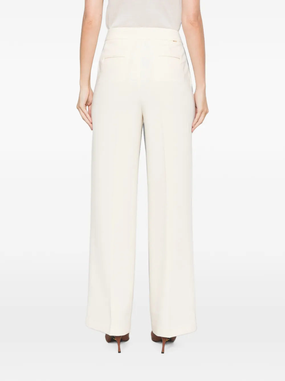 TWINSET Geplooide broek Beige