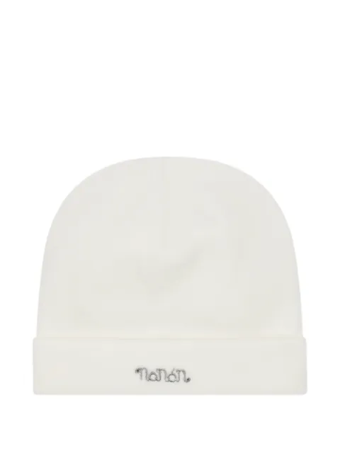 NANAN logo-embroidered beanie hat