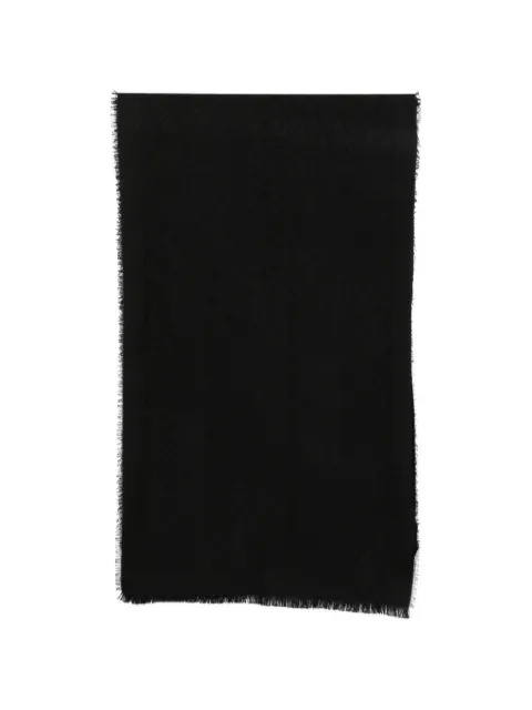 Tagliatore logo-jacquard frayed-edge scarf
