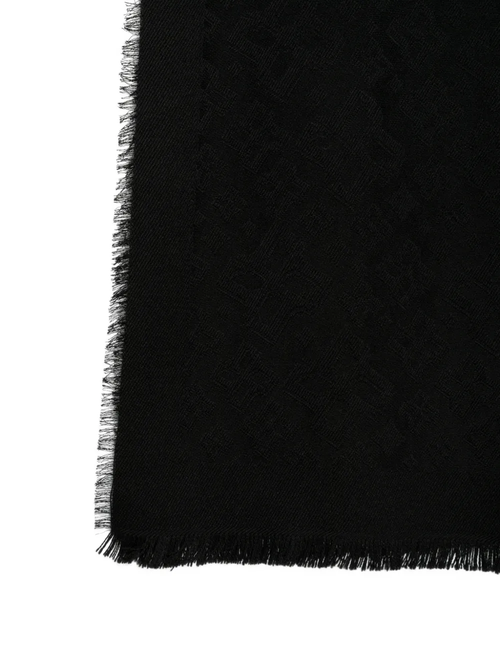 Tagliatore Sjaal met franje en logo-jacquard Zwart