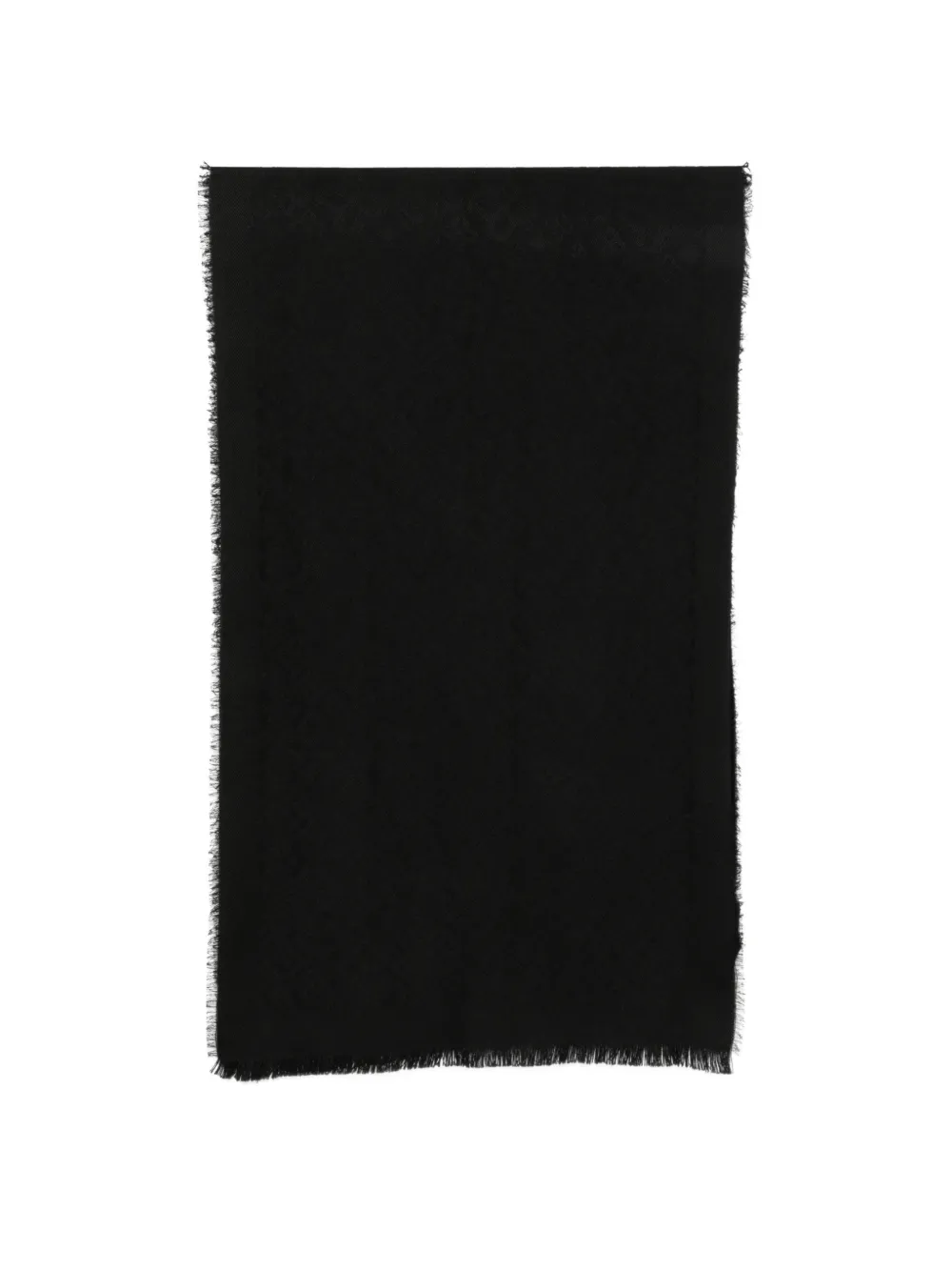 Tagliatore logo-jacquard frayed-edge scarf - Nero