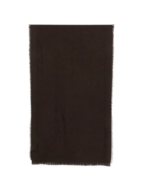 Tagliatore logo-jacquard fringed scarf