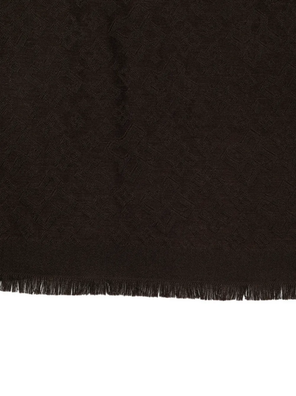 Tagliatore Sjaal met logo-jacquard en franje Bruin