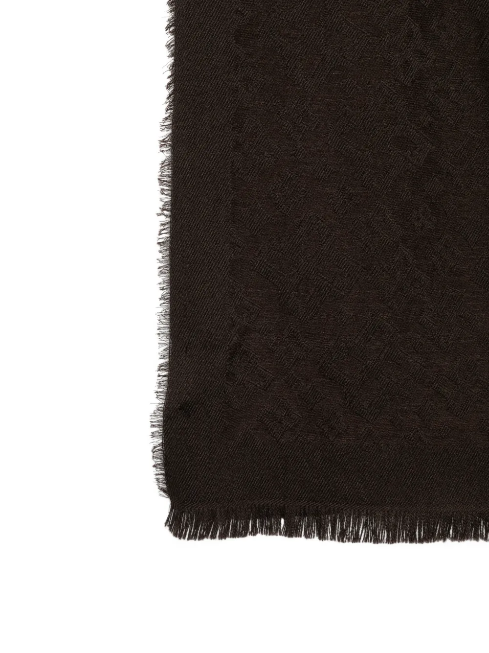 Tagliatore Sjaal met logo-jacquard en franje Bruin
