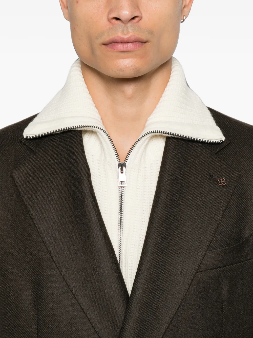 Tagliatore notch-lapel double-breasted blazer Bruin