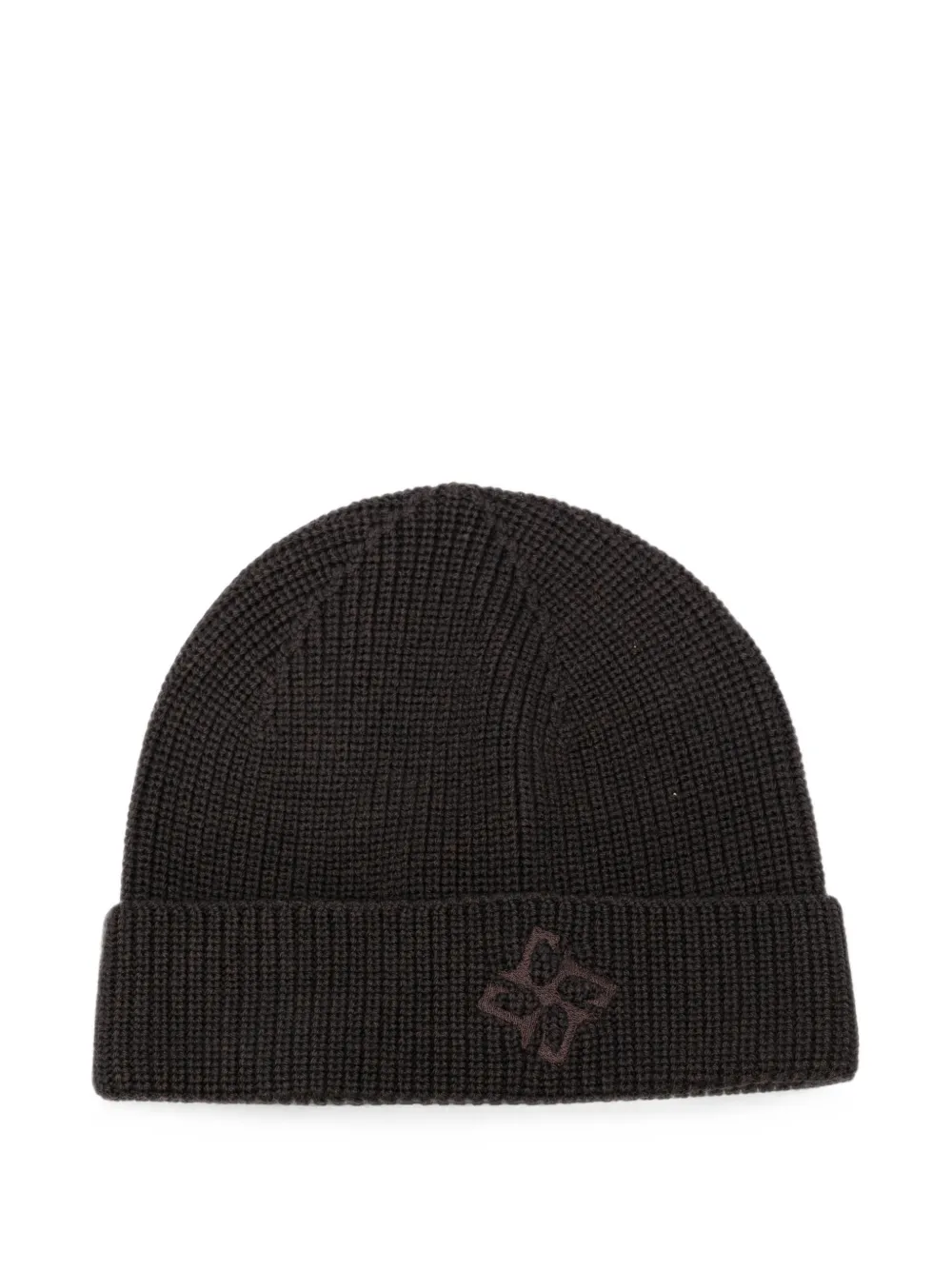 Tagliatore Grouse logo-embroidered ribbed-knit beanie hat - Marrone
