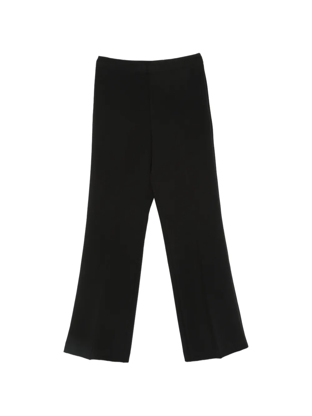 TWINSET logo-plaque flared trousers - Nero