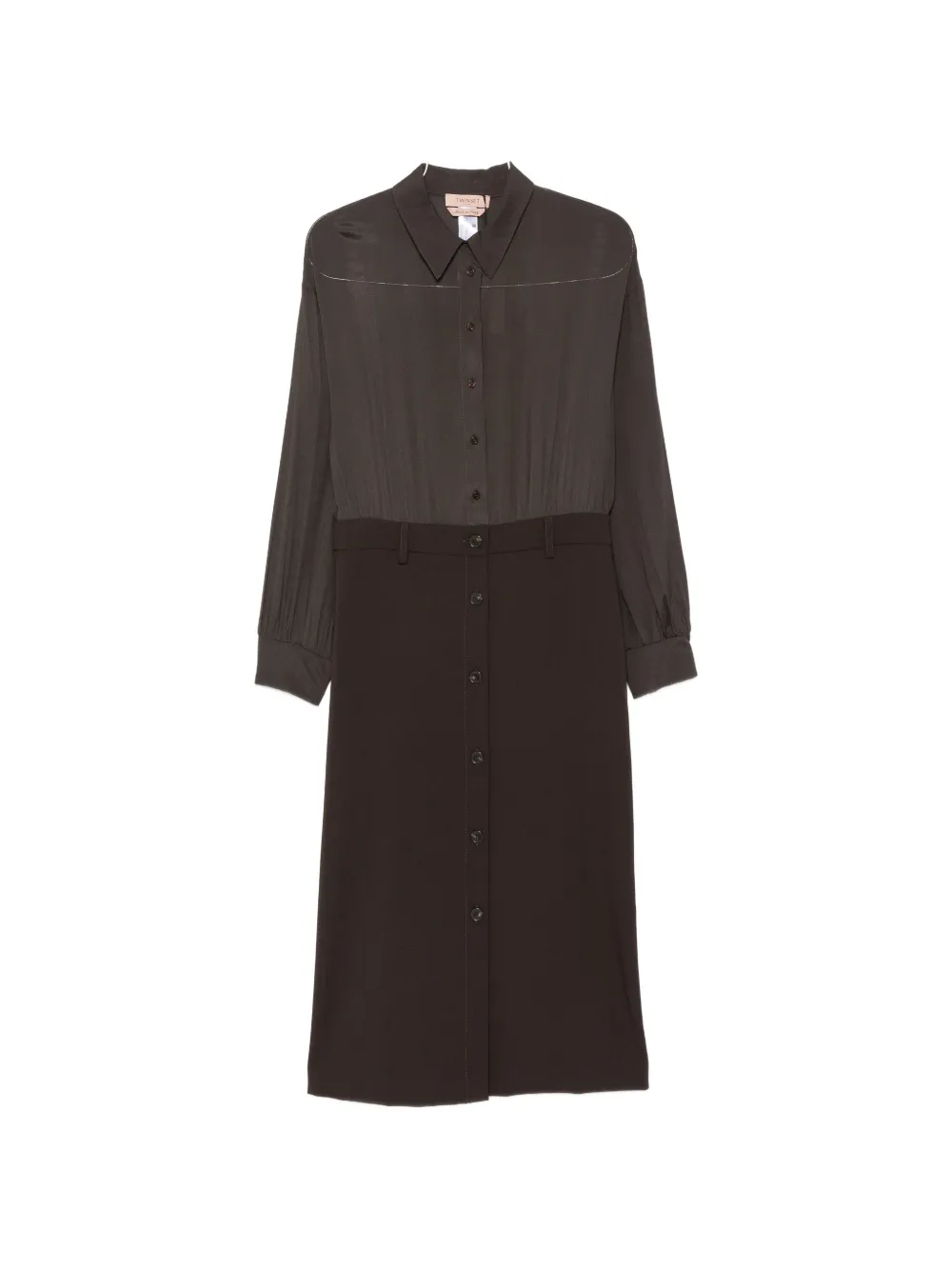 TWINSET button-down shirt-style dress - Marrone