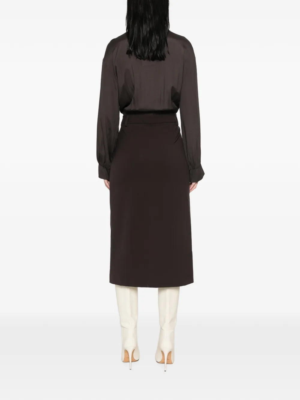TWINSET Button-down blousejurk Bruin