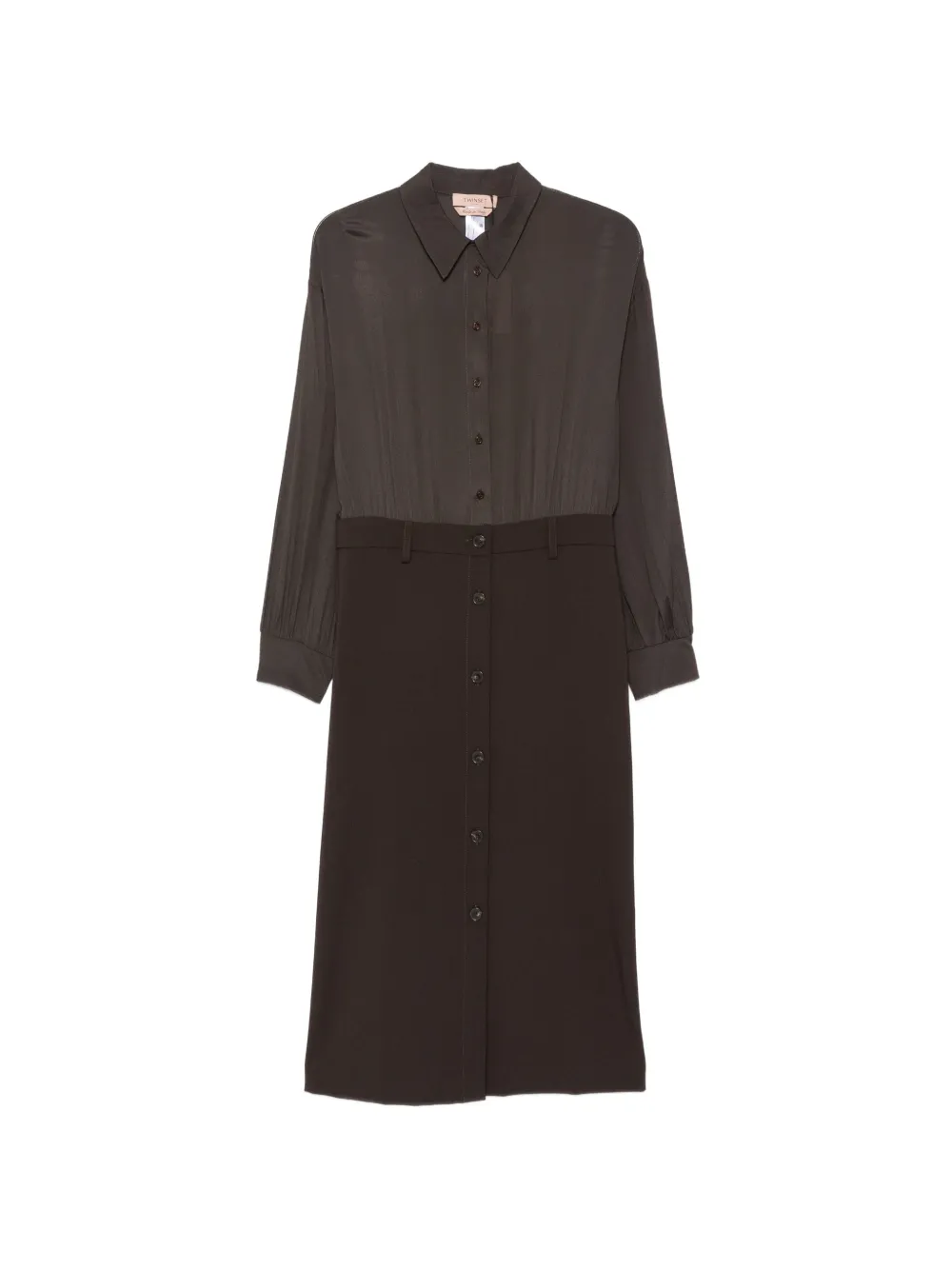 TWINSET button-down shirt-style dress - Marrone