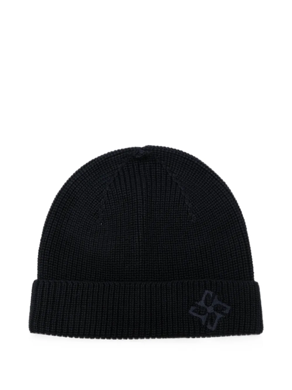 Tagliatore Grouse logo-embroidered ribbed beanie hat - Blu