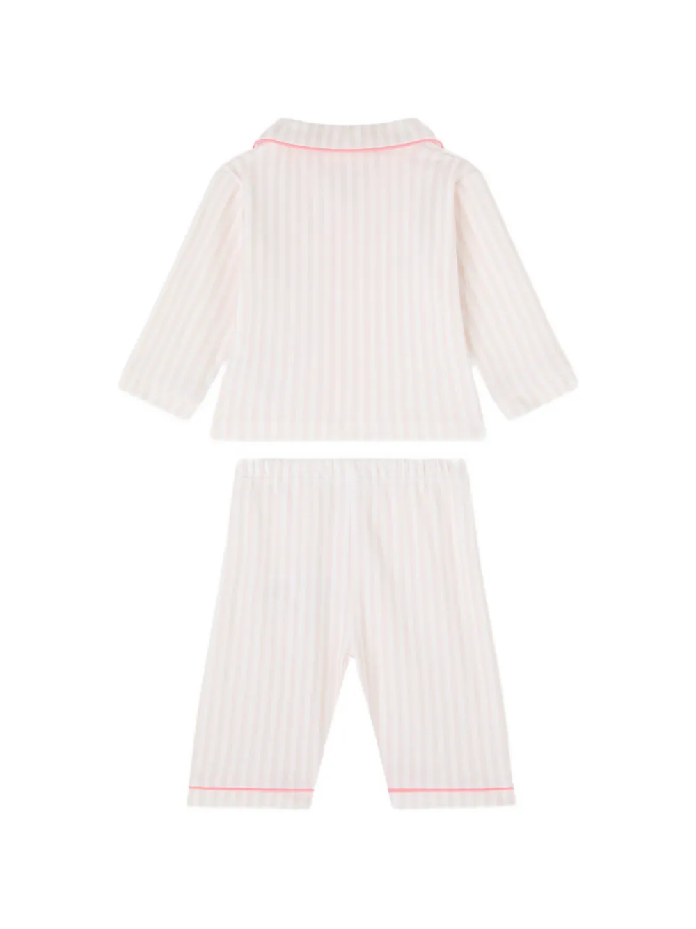 NANAN Gestreepte pyjama met geborduurde patch Roze