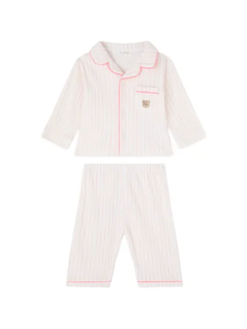 NANAN pijamas con parche bordado y motivo de rayas