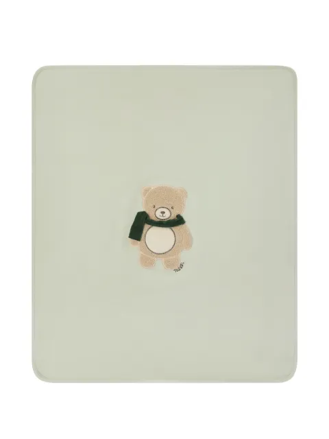 NANAN teddy bear-patch blanket