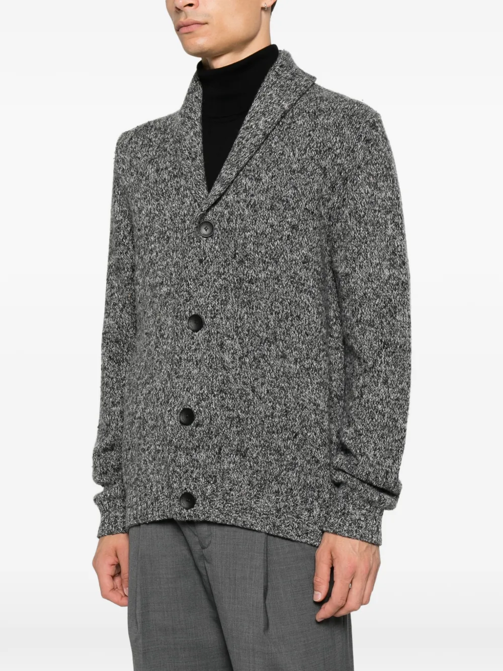 Tagliatore Vest met sjaalkraag Grijs