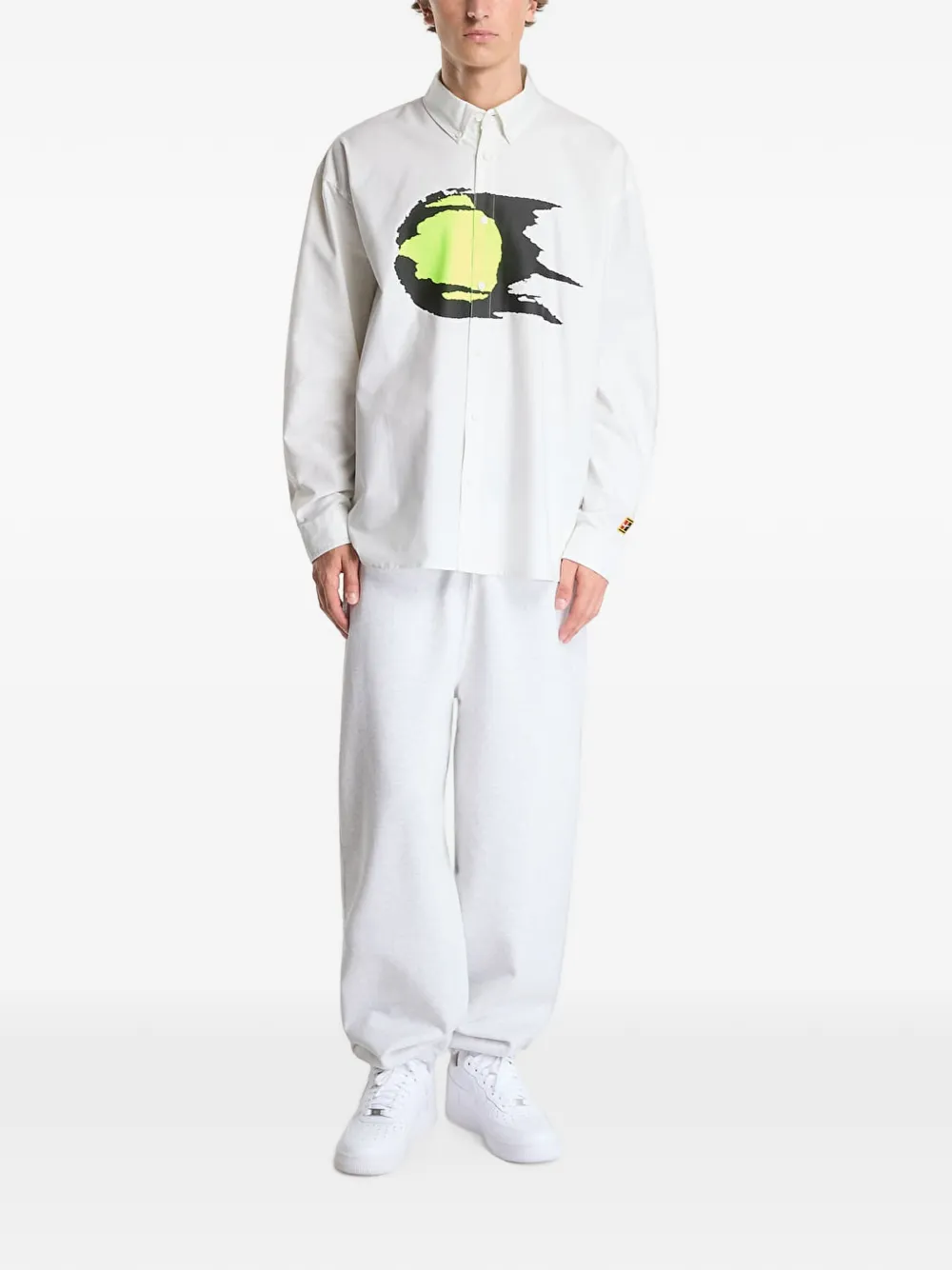 Nike Club Rules graphic-print button-down shirt Wit